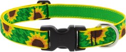 LupinePet Sunflowers Dog Collar, Medium: 12 to 20-in neck, 1-in wide