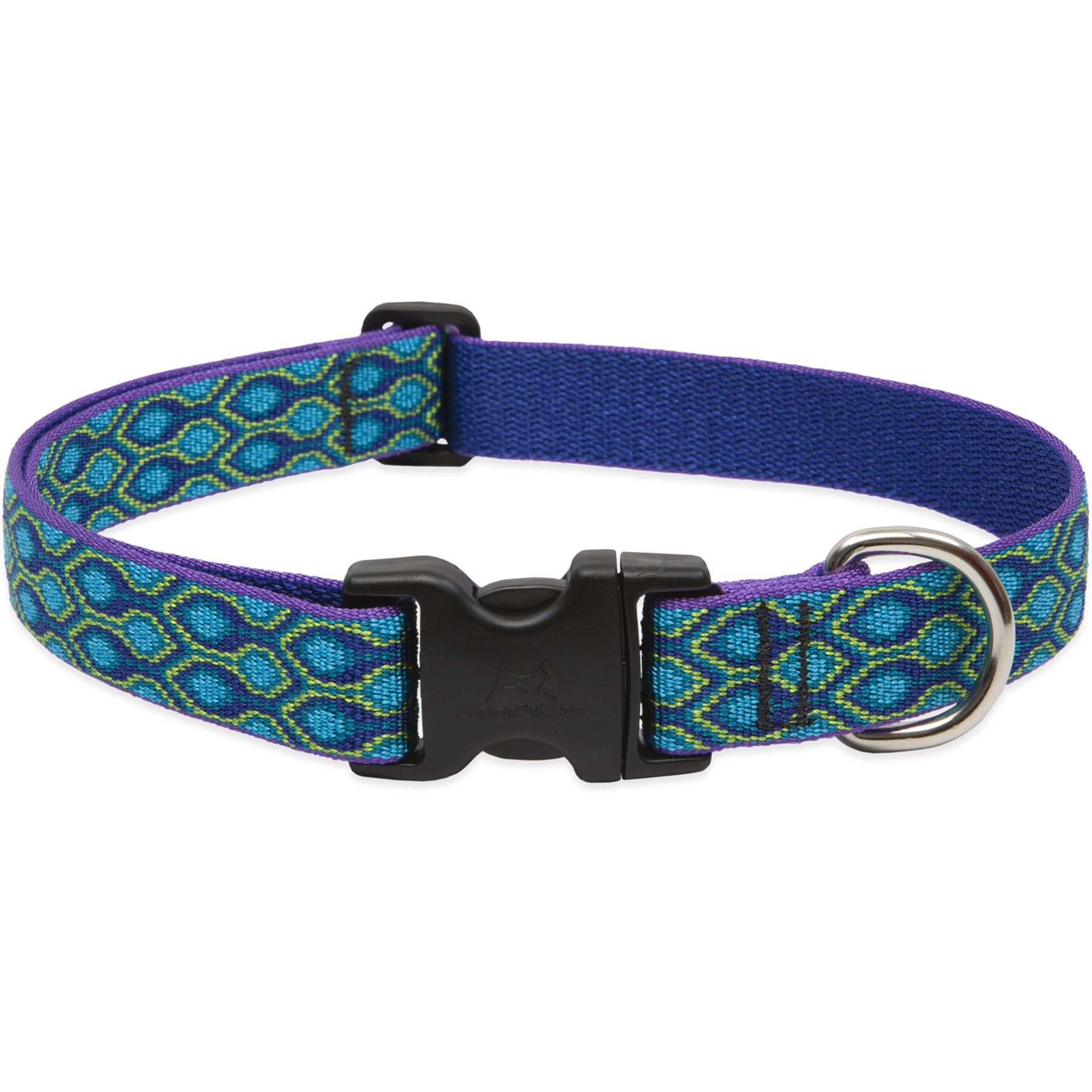 LupinePet Rain Song Dog Collar, Medium: 12 to 20-in neck, 1-in wide