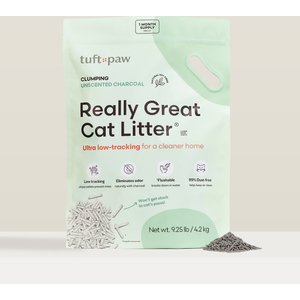 tuft + paw Really Great Cat Litter Unscented Low-Tracking, Flushable Tofu Cat Litter, 9.25-lb bag