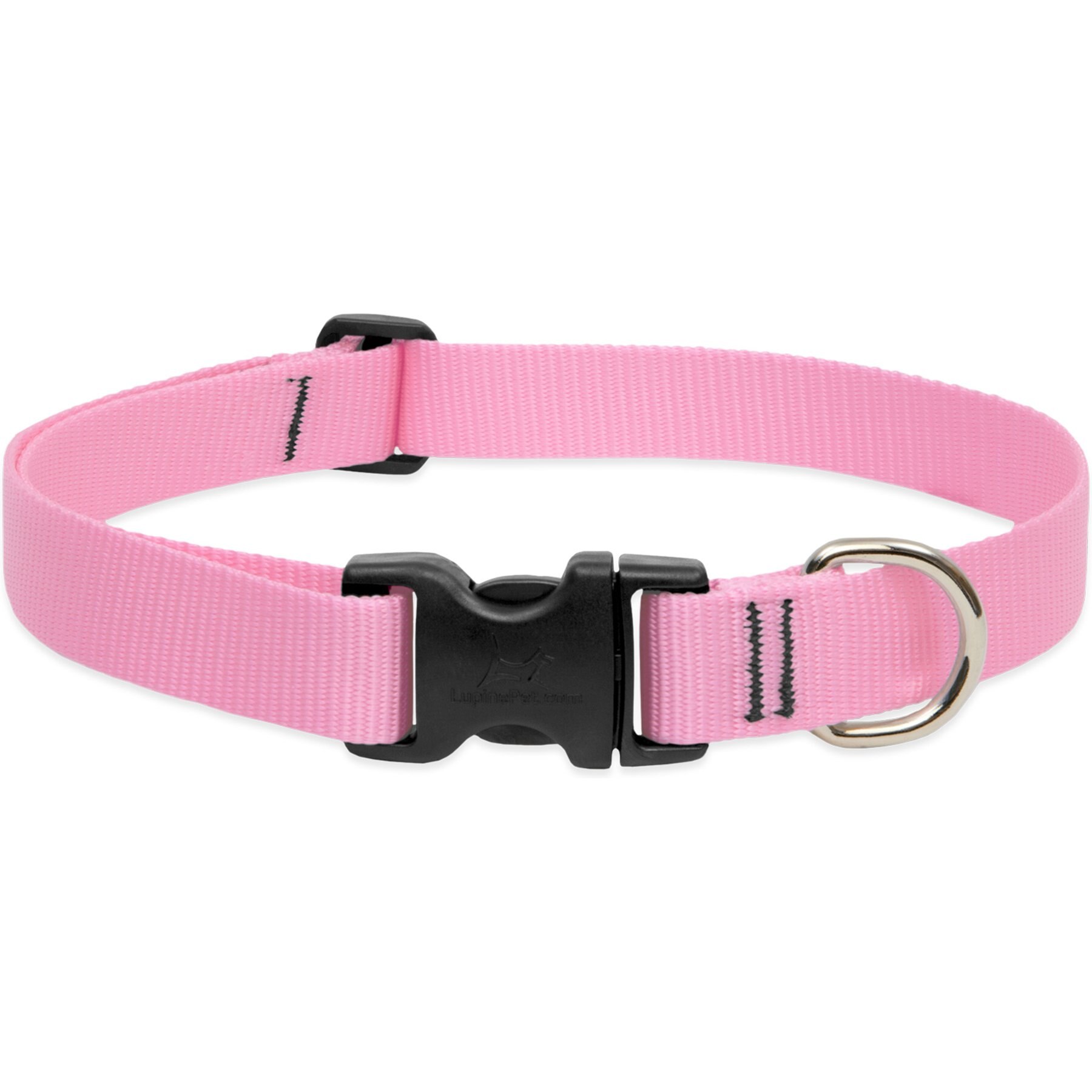 LupinePet Basic Solid Dog Collar, Pink, X-Large: 25 to 31-in neck, 1-in wide