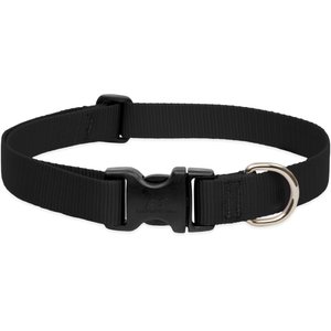 LupinePet Basic Solid Dog Collar, Black, X-Large: 25 to 31-in neck, 1-in wide