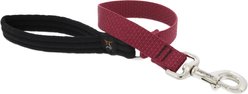 LupinePet ECO Recycled Dog Padded Handle Dog Leash, Berry, Short: 2-ft long, 1-in wide