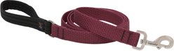 LupinePet ECO Recycled Dog Padded Handle Dog Leash, Berry, Regular: 6-ft long, 1-in wide