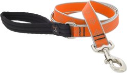 LupinePet Reflective Diamonds Padded Handle Dog Leash, Orange Diamond, Regular: 6-ft long, 1-in wide slide 1 of 6