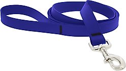 LupinePet Waterproof BioThane Padded Handle Dog Leash, True Blue, Regular: 6-ft long, 1-in wide