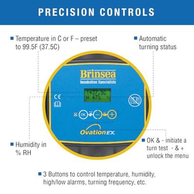 Show full view: Brinsea Ovation Ex Fully Automatic Bird Egg Incubator, 56 count slide 3 of 10