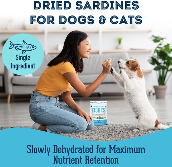 Show full view: The Granville Island Pet Treatery 'All of a Sardine I was Hungry Dehydrated Sardine Dog & Cat Treats, 1.76-oz bag slide 7 of 9