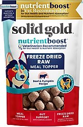 Solid Gold Real Beef & Pumpkin Freeze-Dried Raw Meal Dog Food Topper, 1.5-oz bag