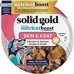 Solid Gold Skin & Coat Support Chicken & Salmon Wet Dog Food, 3.5-oz cup, case of 6