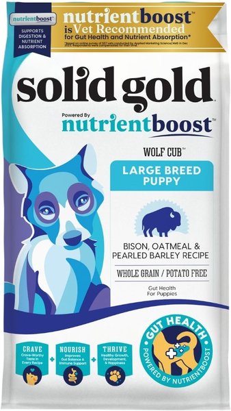 Solid Gold Large Breed Puppy Gut Health Real Bison & Oatmeal Whole Grain Dry Dog Food