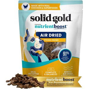 Solid Gold Complete & Balanced Chicken Recipe Air Dried Dog Food Topper, 1-lb pouch