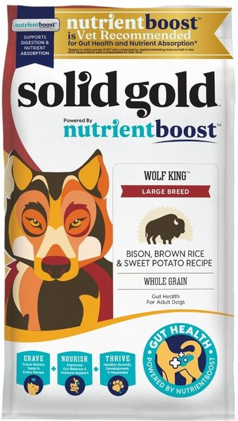 Solid Gold Large Breed Puppy Gut Health Real Bison & Oatmeal Whole Grain Dry Dog Food