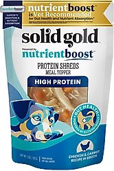 Solid Gold Protein Shred with Real Chicken & Vegetables Dog Food Topping, 3-oz bag, 12 count