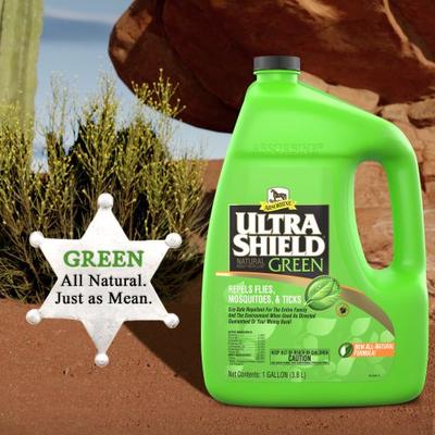 Show full view: Absorbine UltraShield Green All-Natural Fly & Insect Repellent Horse & Dog Spray, 128-fl oz bottle slide 5 of 6