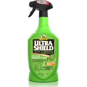 Absorbine UltraShield Green All-Natural Fly & Insect Repellent Horse & Dog Spray, 32-fl oz bottle