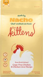 Made by Nacho Cage-Free Chicken, Chicken Liver & Bone Broth Recipe Kittens Dry Cat Food, 4-lb bag