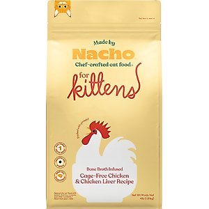 Made by Nacho Cage-Free Chicken, Chicken Liver & Bone Broth Recipe Kittens Dry Cat Food, 4-lb bag