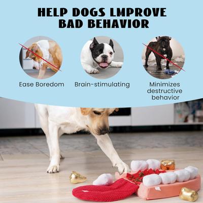 Show full view: Nocciola Teeth Enrichment Crinkle Snuffle Mat Squeaky Dog Toy, 11 count slide 5 of 10