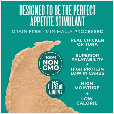 Show full view: Tiki Cat Veterinary Solutions Mousse Stix Chicken & Tuna Pate Variety Pack Lickable Cat Treats, 0.28-oz pouch, case of 70 slide 6 of 12