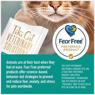 Show full view: Tiki Cat Veterinary Solutions Mousse Stix Chicken & Tuna Pate Variety Pack Lickable Cat Treats, 0.28-oz pouch, case of 70 slide 8 of 12