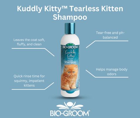 Show full view: Bio-Groom Kuddly Kitty Tearless Cat Shampoo, 8-fl oz bottle slide 2 of 4