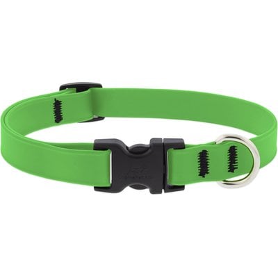 LupinePet LupinePet Splash Waterproof BioThane Dog Collar, Neon Green, Small: 9 to 14-in neck, 3/4-in wide