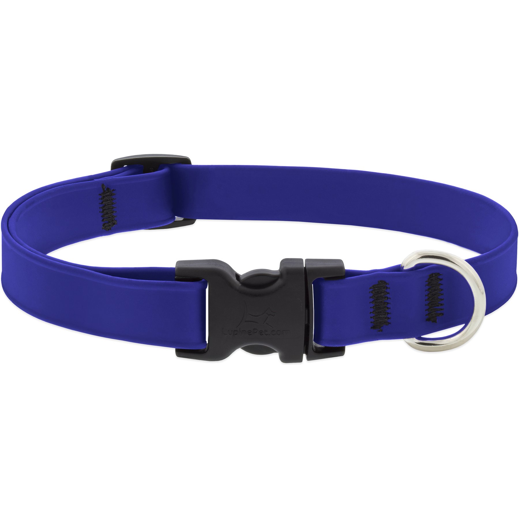 LupinePet Splash Waterproof BioThane Dog Collar, True Blue, Large: 15 to 25-in neck, 3/4-in wide