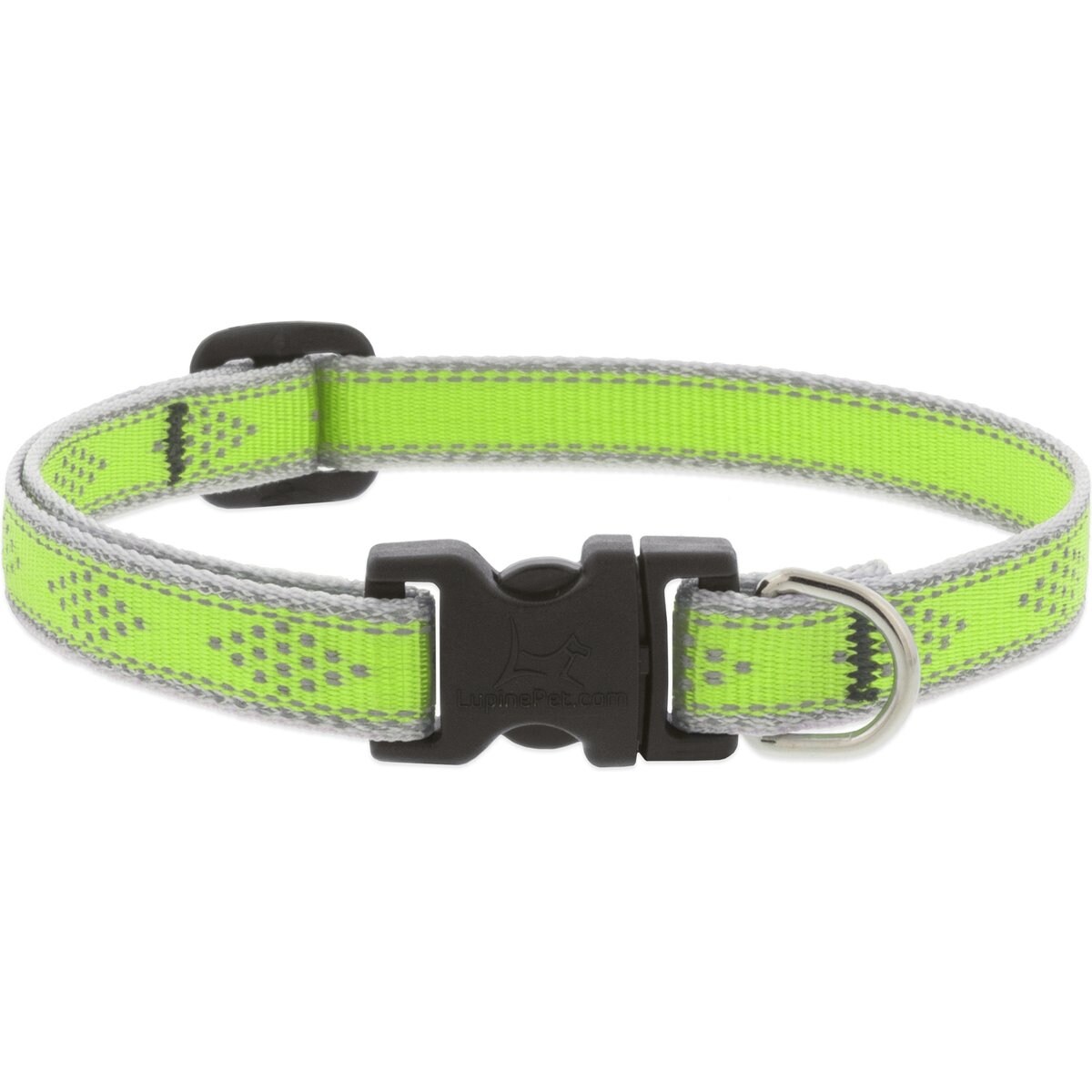 LupinePet Reflective Diamonds Dog Collar, Green Diamond, XX-Small: 6 to 9-in neck, 1/2-in wide