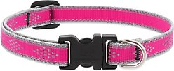 LupinePet Reflective Dog Collar, Pink Diamond, Small: 8 to 12-in neck, 1/2-in wide