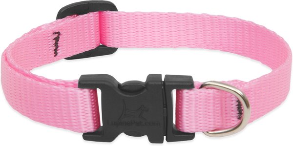 Show full view: LupinePet Basic Solid Dog Collar, Pink, X-Small: 8 to 12-in neck, 1/2-in wide slide 1 of 6