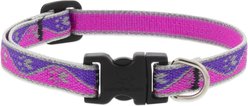 LupinePet Reflective Paws Dog Collar, Pink Paws, XX-Small: 6 to 9-in neck, 1/2-in wide