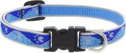 LupinePet Reflective Paws Dog Collar, Blue Paws, X-Small: 8 to 12-in neck, 1/2-in wide