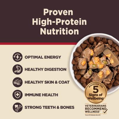 Show full view: Wellness CORE Grain-Free Hearty Cuts in Gravy Beef & Venison Recipe Canned Dog Food, 12.5-oz, case of 12 slide 3 of 10