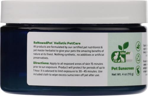 Show full view: RenewedPet Dog & Cat Sunscreen, 4-oz jar slide 3 of 4