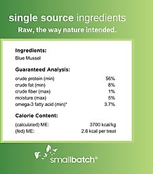 Smallbatch Pets Freeze-Dried Blue Mussels Dog & Cat Treat, 2-oz bag slide 2 of 4