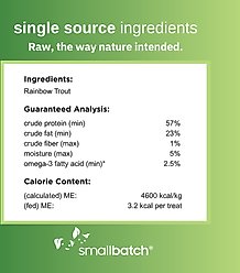 Smallbatch Pets Freeze-Dried Skin-On Rainbow Trout Dog & Cat Treat, 1.2-oz bag slide 2 of 4