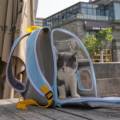 Show full view: Happy & Polly Old School Style Mesh Ventilation Cat Backpack Carrier slide 4 of 11