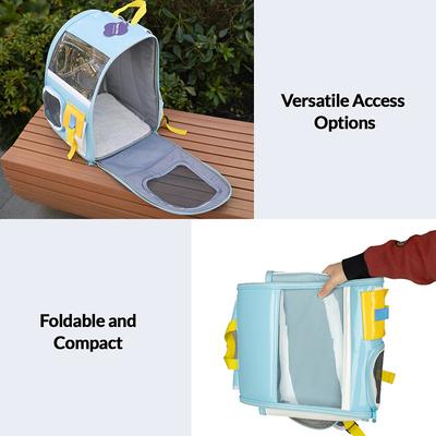 Show full view: Happy & Polly Old School Style Mesh Ventilation Cat Backpack Carrier slide 8 of 11