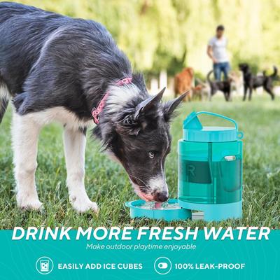 Show full view: LESOTC Travel Dog Water Dispenser, 77-oz, Green slide 5 of 5