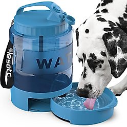 LESOTC Travel Dog Water Dispenser, 77-oz, Blue