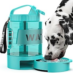 LESOTC Travel Dog Water Dispenser, 77-oz, Green