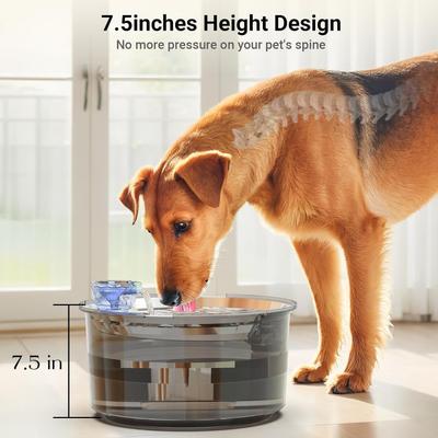 Show full view: LESOTC Dog & Cat Water Fountain, Black, 2.6-gallon slide 3 of 7
