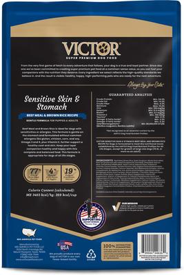 Show full view: VICTOR Sensitive Skin & Stomach Beef Meal & Brown Rice Recipe Dry Dog Food, 5-lb bag slide 4 of 12