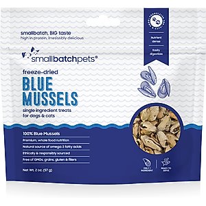 Smallbatch Pets Freeze-Dried Blue Mussels Dog & Cat Treat, 2-oz bag