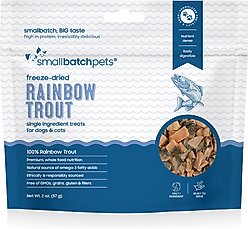 Smallbatch Pets Freeze-Dried Skin-On Rainbow Trout Dog & Cat Treat, 1.2-oz bag slide 1 of 4