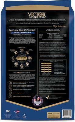 Show full view: VICTOR Sensitive Skin & Stomach Beef Meal & Brown Rice Recipe Dry Dog Food, 30-lb bag slide 4 of 12