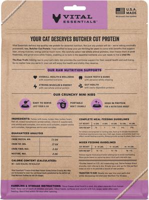 Show full view: Vital Essentials Freeze-Dried Raw Turkey Entree & Mixer Cat Food Crunchy Nibs, 8-oz bag slide 3 of 11