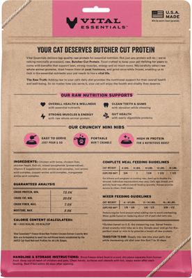 Show full view: Vital Essentials Freeze-Dried Raw Chicken Entree & Mixer Cat Food Crunchy Nibs, 12-oz bag slide 3 of 11