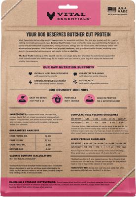 Show full view: Vital Essentials Freeze-Dried Raw Chicken Entree & Mixer Dog Food Crunchy Mini Nibs, 14-oz bag slide 3 of 11