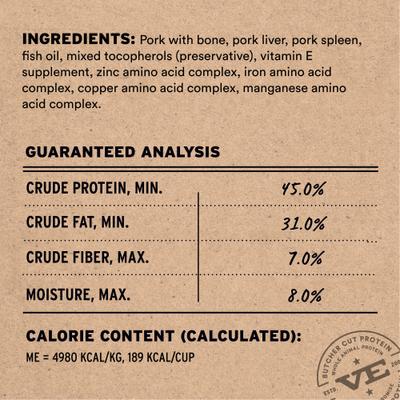 Show full view: Vital Essentials Freeze-Dried Raw Pork Entree & Mixer Soft Nibs Cat Food, 12-oz bag slide 4 of 11